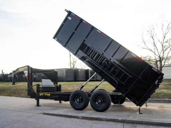 7x14 Gooseneck Hydraulic Dump Trailer with 4ft Side (2) 7K Axles - Image 19