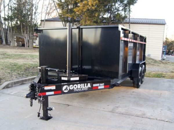 7x16 Gorilla Telescopic IBeam Dump Trailer 4ft Sides (2) 7K Axles - Image 3