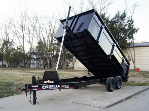 7x16 Gorilla Telescopic IBeam Dump Trailer 4ft Sides (2) 7K Axles - Image 11