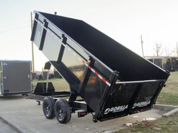 7x16 Gorilla Telescopic IBeam Dump Trailer 4ft Sides (2) 7K Axles - Image 13