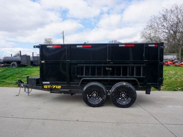 7x12 Hydraulic Dump Trailer with 4ft Sides (2) 7K Axles - Image 4