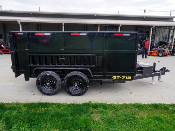 7x12 Hydraulic Dump Trailer with 4ft Sides (2) 7K Axles - Image 7