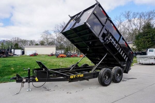 7x12 Hydraulic Dump Trailer with 4ft Sides (2) 7K Axles - Image 9