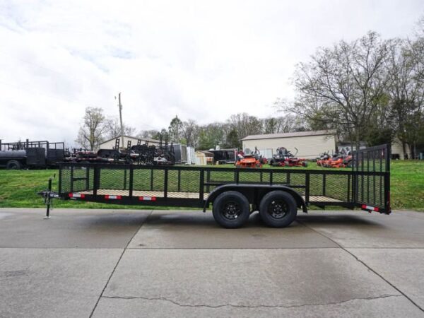 6.4x20 2ft Mesh Sides Utility Trailer Dovetail (2) 3500lb Axle - Image 4