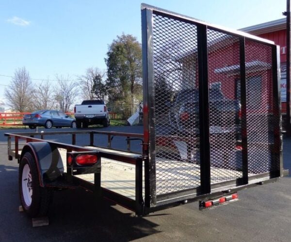 Utility Trailer 5' x 12' w/ Tall Spring Assist A-Frame Gate & Spare Tire Holder - Image 3