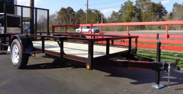 Utility Trailer 5' x 12' w/ Tall Spring Assist A-Frame Gate & Spare Tire Holder - Image 9