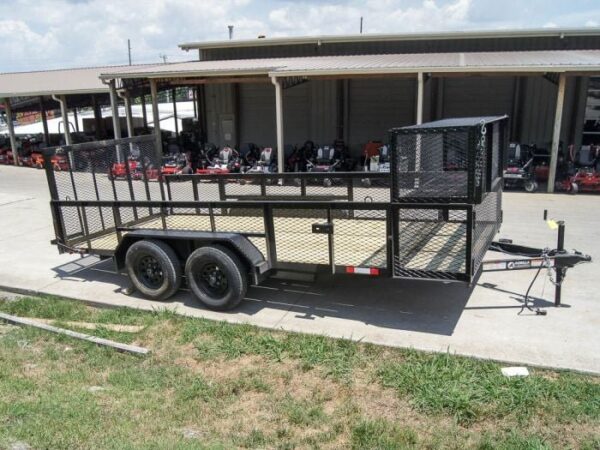 7x16 Straight Deck Utility Trailer with Stacked Baskets (2) 3500lb Axle - Image 7