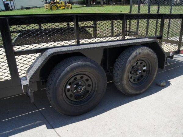 7x16 Straight Deck Utility Trailer with Stacked Baskets (2) 3500lb Axle - Image 13