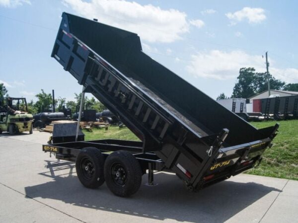 7x14 Telescopic Dump Trailer with 2ft Sides (2) 7K Axles