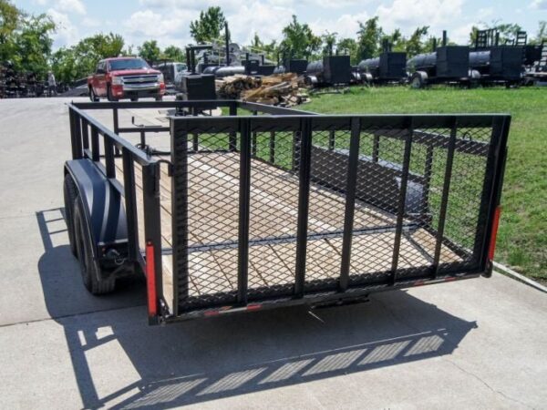 6.4x14 Utility Trailer with 2ft Side Railing (2) 3500lb Axles - Image 5