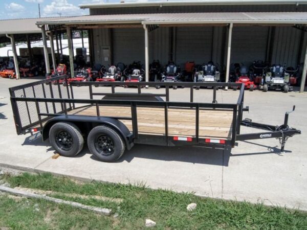 6.4x14 Utility Trailer with 2ft Side Railing (2) 3500lb Axles - Image 7