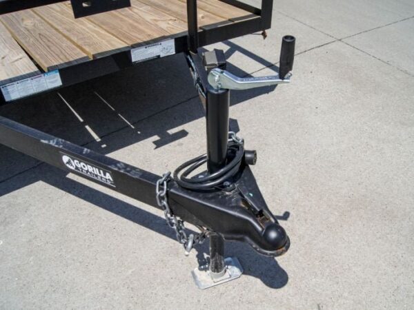 6.4x14 Utility Trailer with 2ft Side Railing (2) 3500lb Axles - Image 9