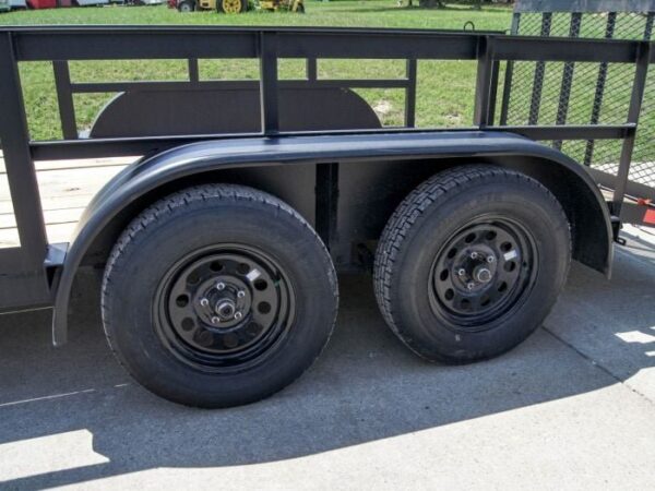 6.4x14 Utility Trailer with 2ft Side Railing (2) 3500lb Axles - Image 13