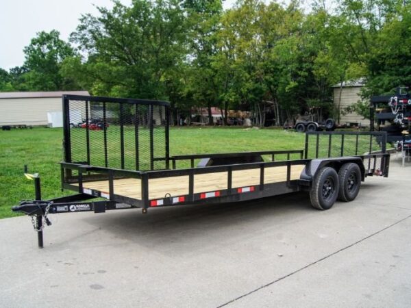 7' X 20' Tandem Axle Dovetail Utility Trailer with Side Gate