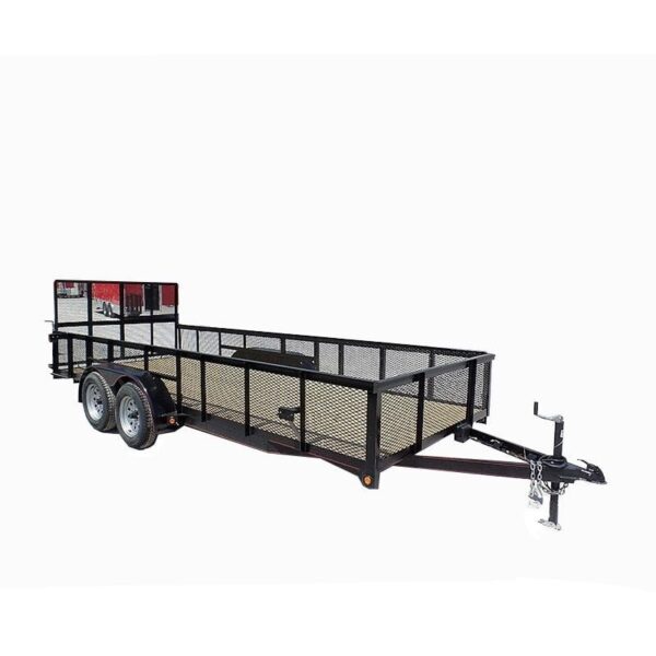 Utility Trailer 6.4 x 18 Straight Deck 2ft Mesh Sides