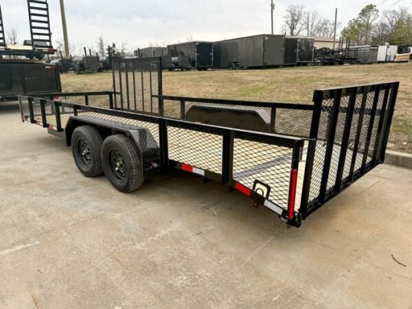 7x20 Utility Trailer with Side Gate and 18" Mesh (2) 3,500lb Axles - Image 5