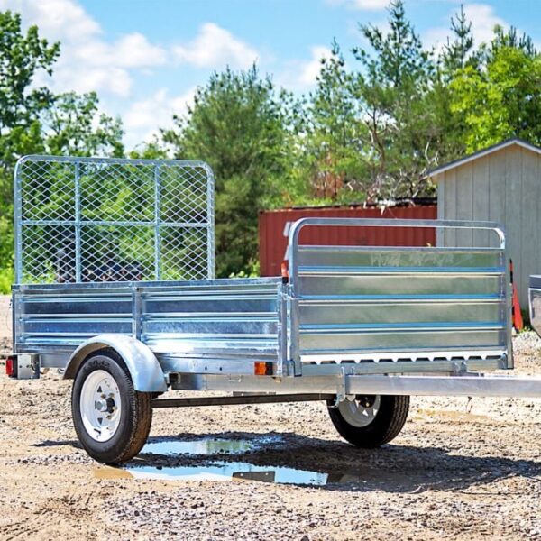 MMT5X7G-DUG 4.5' x 7.5' Utility Trailer Galvanized Drive Up Gate