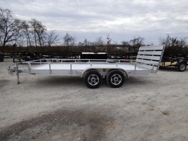 6.4' x 16' All Aluminum Utility Trailer Dual Axle Straight Deck - Image 4