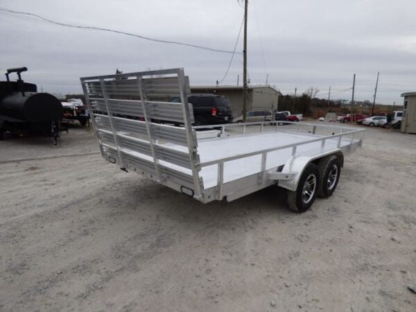 6.4' x 16' All Aluminum Utility Trailer Dual Axle Straight Deck - Image 7