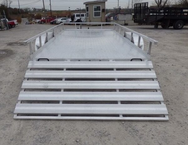 6.4' x 16' All Aluminum Utility Trailer Dual Axle Straight Deck - Image 8