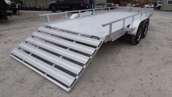 6.4' x 16' All Aluminum Utility Trailer Dual Axle Straight Deck - Image 12