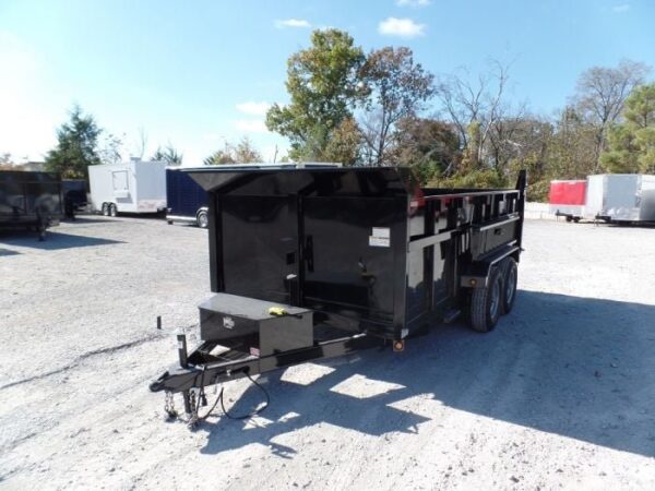 Hydraulic Dump Trailer 7x14 Landscape Equipment 3ft Sides - Image 7