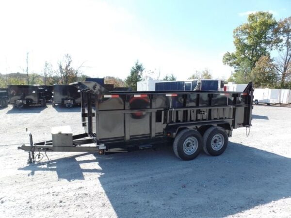 Hydraulic Dump Trailer 7x14 Landscape Equipment 3ft Sides - Image 3