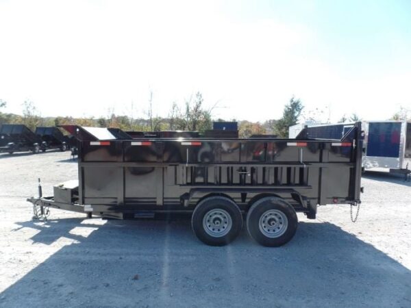 Hydraulic Dump Trailer 7x14 Landscape Equipment 3ft Sides - Image 25