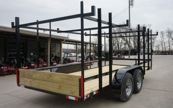 6.4x16 Straight Deck Tandem Utility Trailer 4.5ft Ladder Racks - Image 6