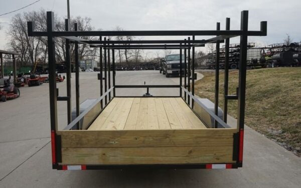 6.4x16 Straight Deck Tandem Utility Trailer 4.5ft Ladder Racks - Image 7