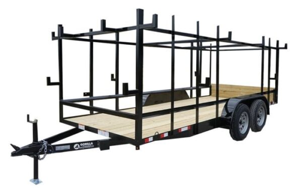 6.4x16 Straight Deck Tandem Utility Trailer 4.5ft Ladder Racks